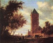 RUYSDAEL, Salomon van Tower at the Road F oil painting artist